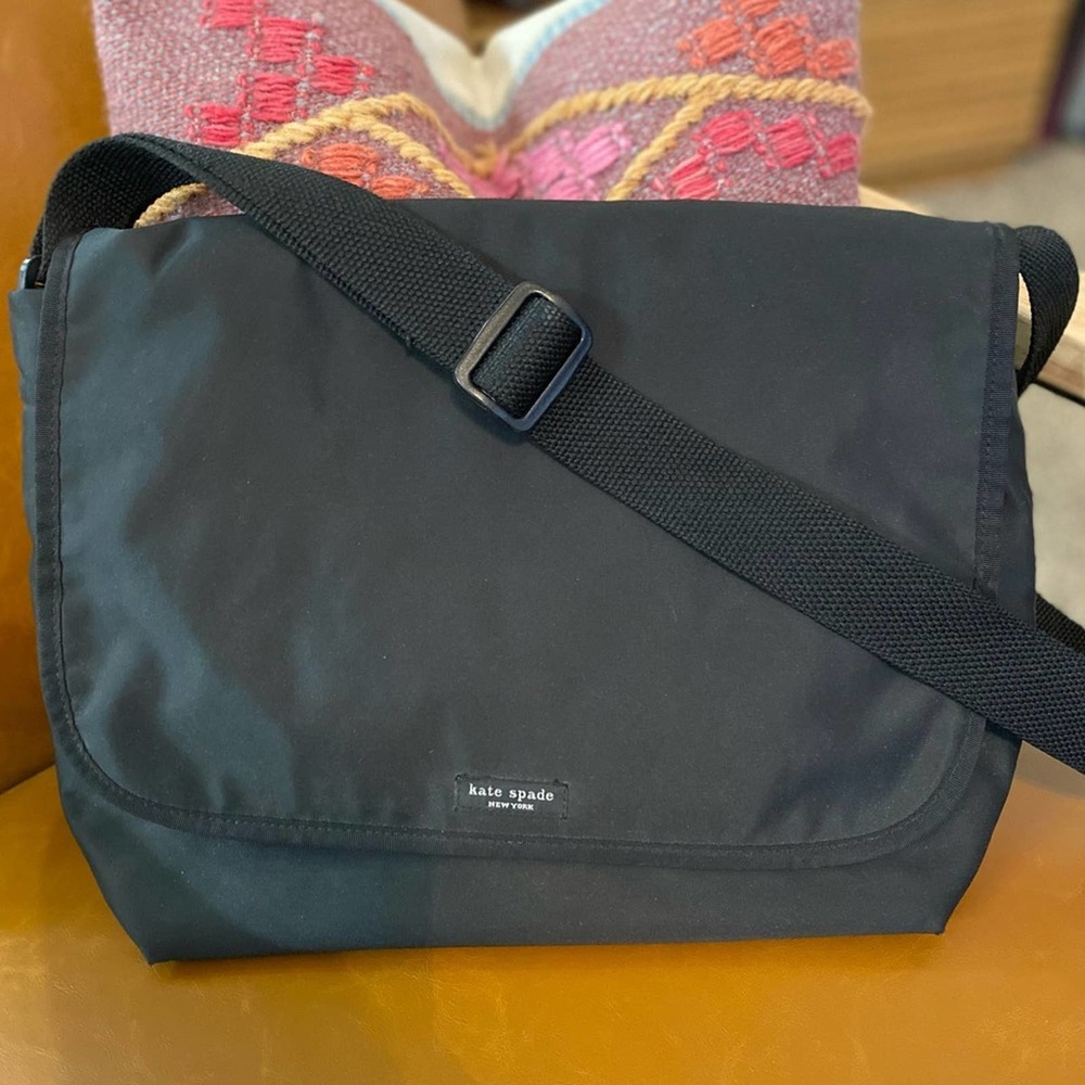Kate Spade Black Nylon Messenger Bag